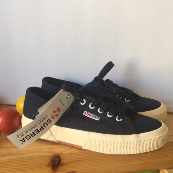 Superga Shoes - Superga Navy Canvas Sneakers